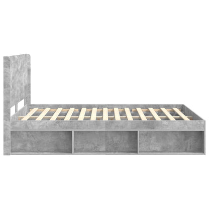 Bed Frame with Storage and Headboard 2 pcs Engineered Wood