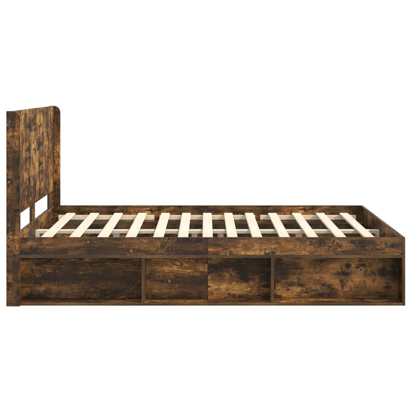Bed Frame with Storage and Headboard 2 pcs Engineered Wood