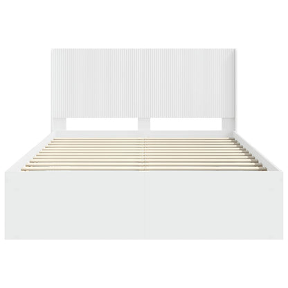 Bed Frame with Storage and Headboard 2 pcs Engineered Wood