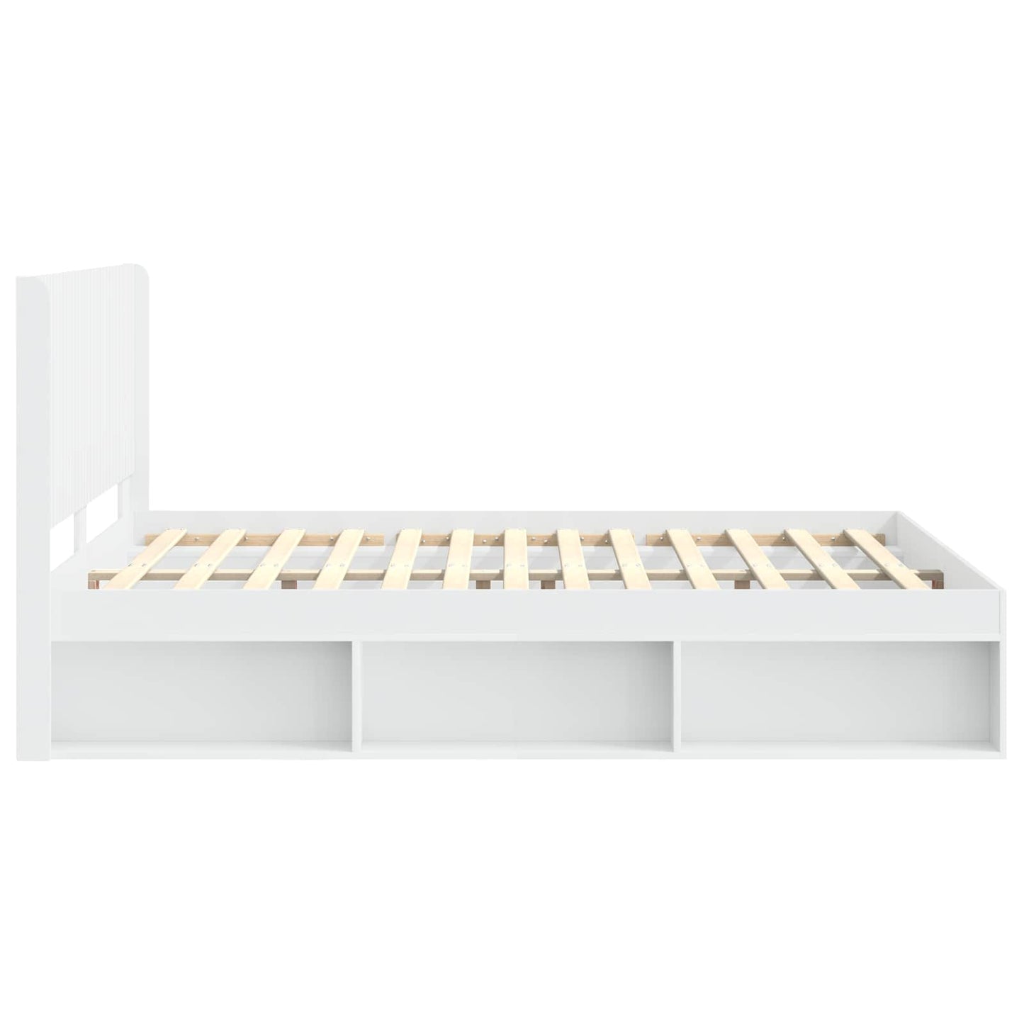 Bed Frame with Storage and Headboard 2 pcs Engineered Wood