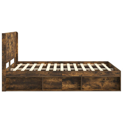 Bed Frame with Storage and Headboard 2 pcs Engineered Wood