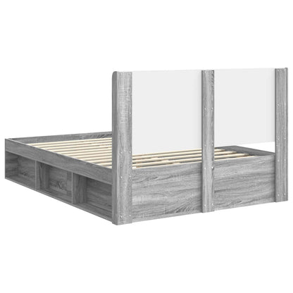 Bed Frame with Storage and Headboard 2 pcs Engineered Wood