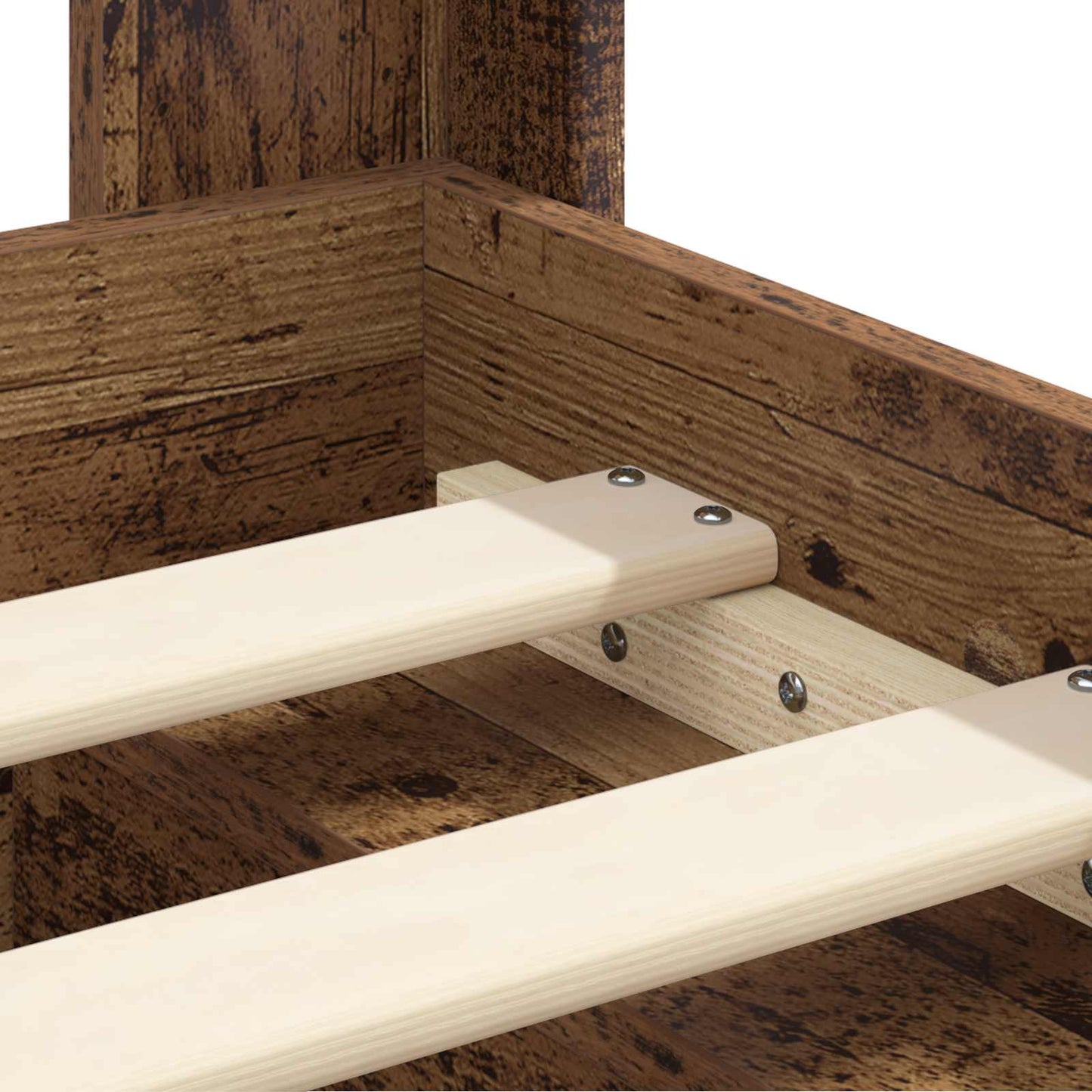 Bed Frame with Storage and Headboard 2 pcs Engineered Wood