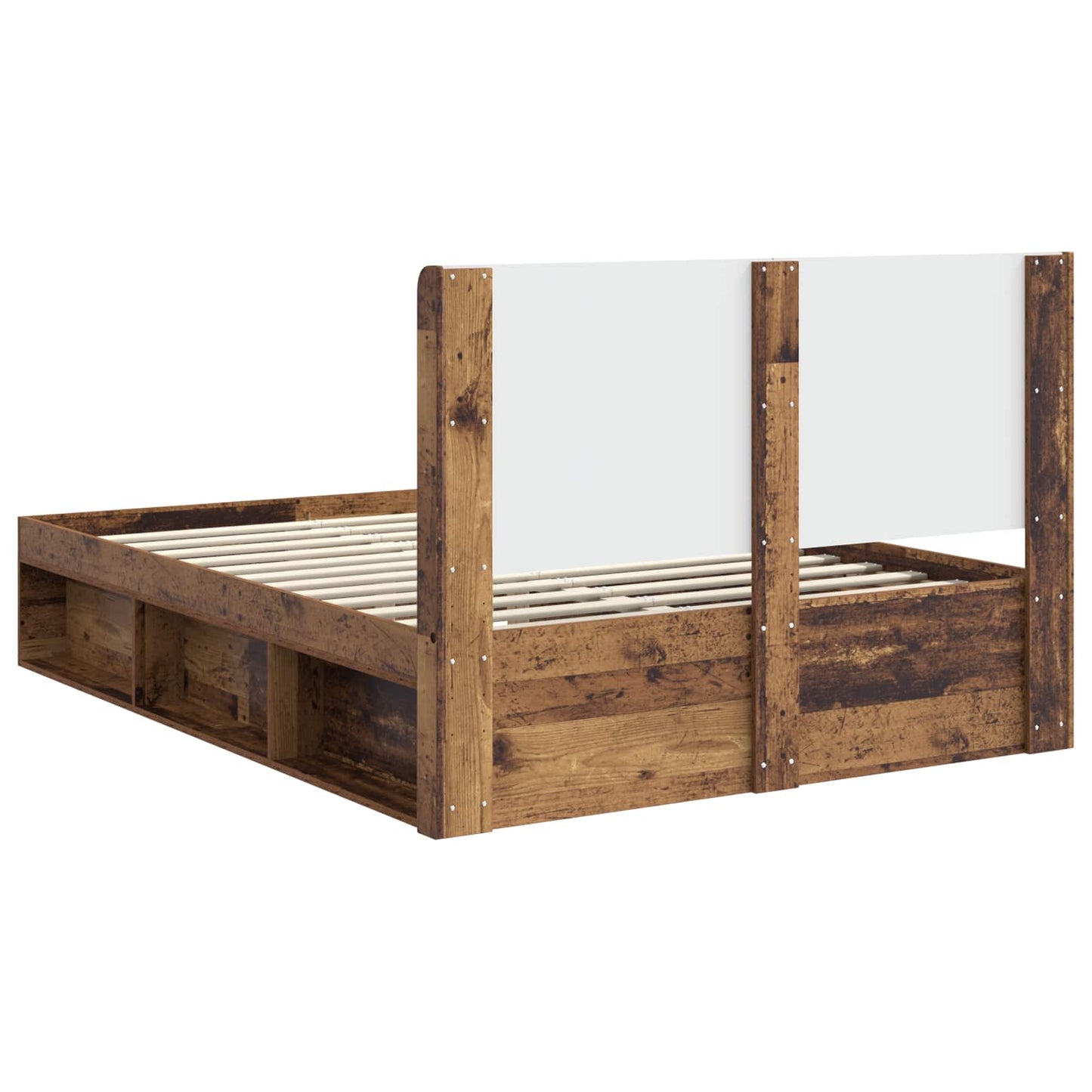 Bed Frame with Storage and Headboard 2 pcs Engineered Wood