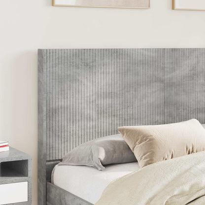 Bed Frame with Storage and Headboard Concrete Grey 120 x 200 cm