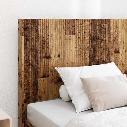 Bed Frame with Storage and Headboard Old Wood 90 x 200 cm