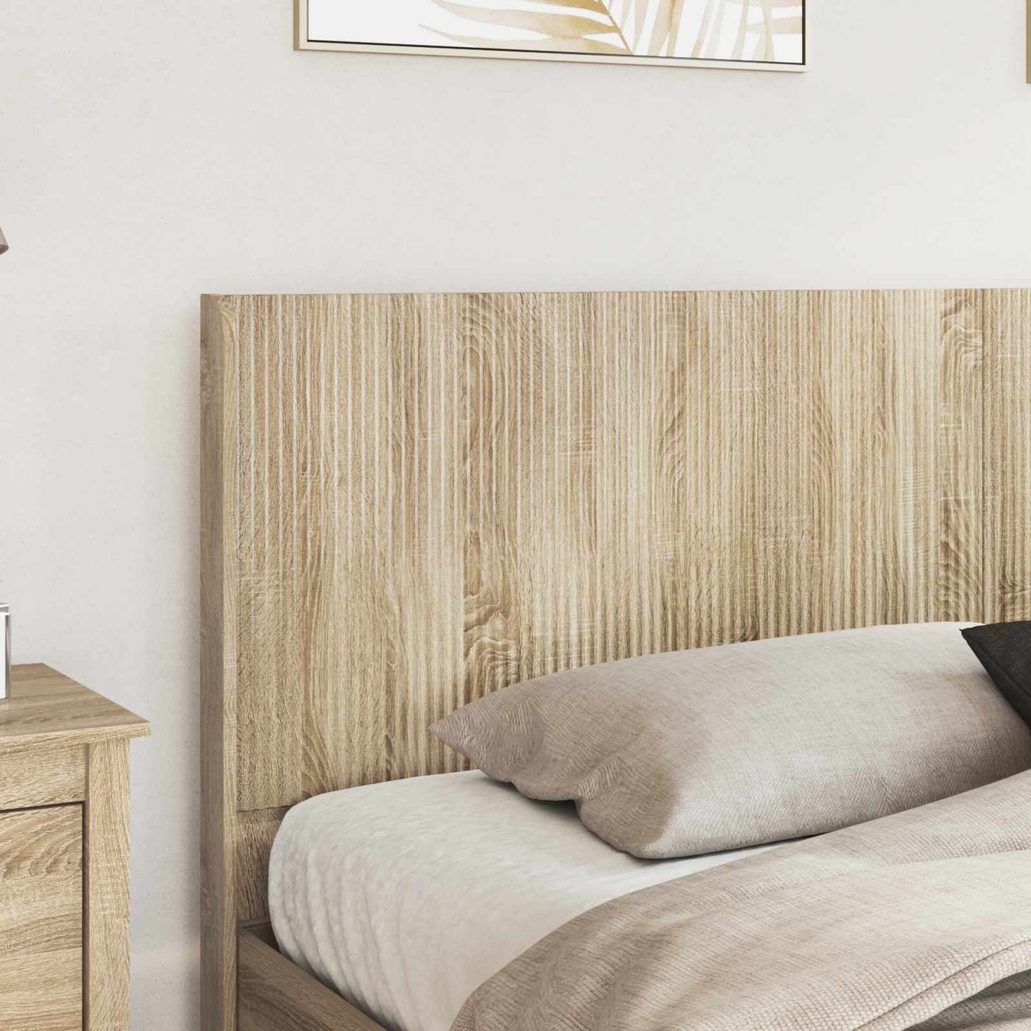 Bed Frame with Storage and Headboard Sonoma Oak 200 x 200 cm