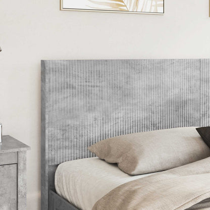 Bed Frame with Storage and Headboard Concrete Grey 180 x 200 cm