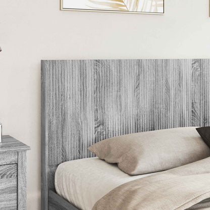 Bed Frame with Storage and Headboard Grey Sonoma 180 x 200 cm
