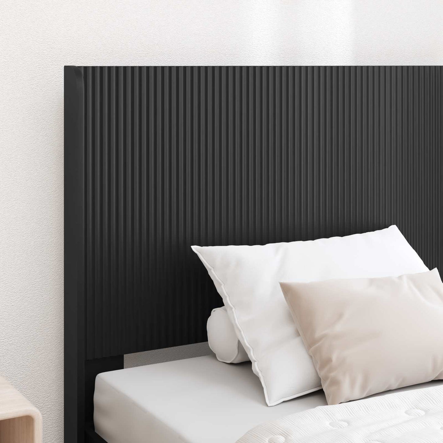 Bed Frame with Storage and Headboard Black 100 x 200 cm