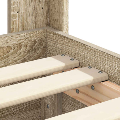 Bed Frame with Storage and Headboard Sonoma Oak 100 x 200 cm
