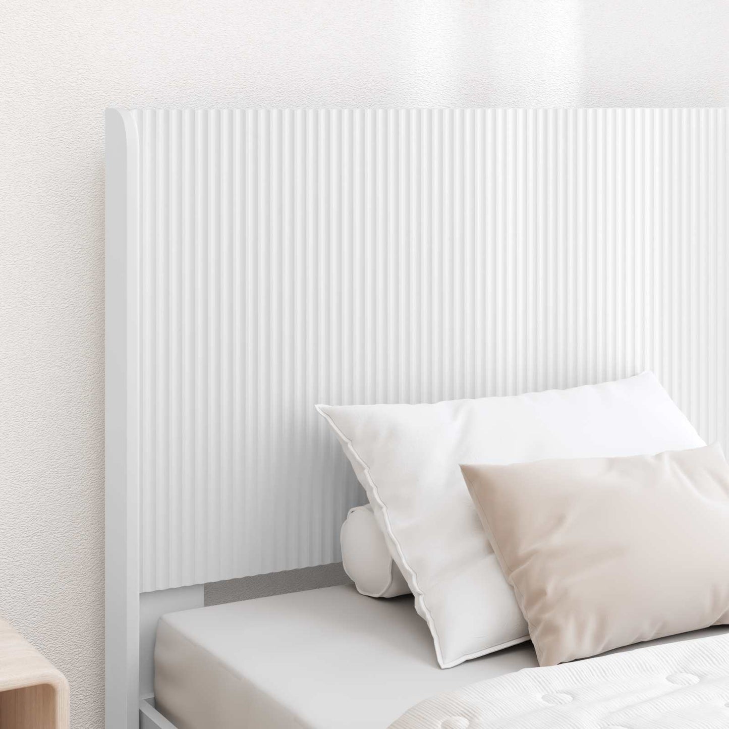 Bed Frame with Storage and Headboard White 90 x 200 cm