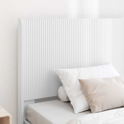 Bed Frame with Storage and Headboard White 90 x 200 cm