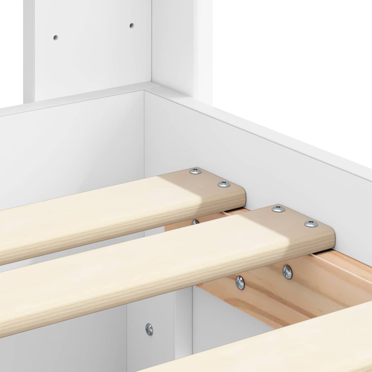 Bed Frame with Storage and Headboard White 75 x 190 cm