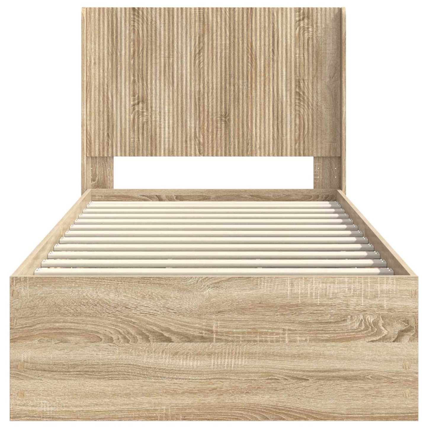 Bed Frame with Storage and Headboard Sonoma Oak 75 x 190 cm