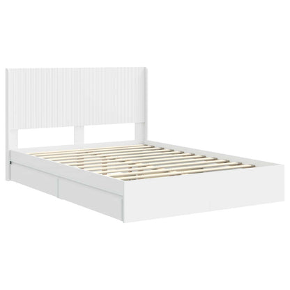 Bed Frame with Storage and Headboard 2 pcs Engineered Wood