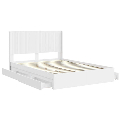 Bed Frame with Storage and Headboard 2 pcs Engineered Wood