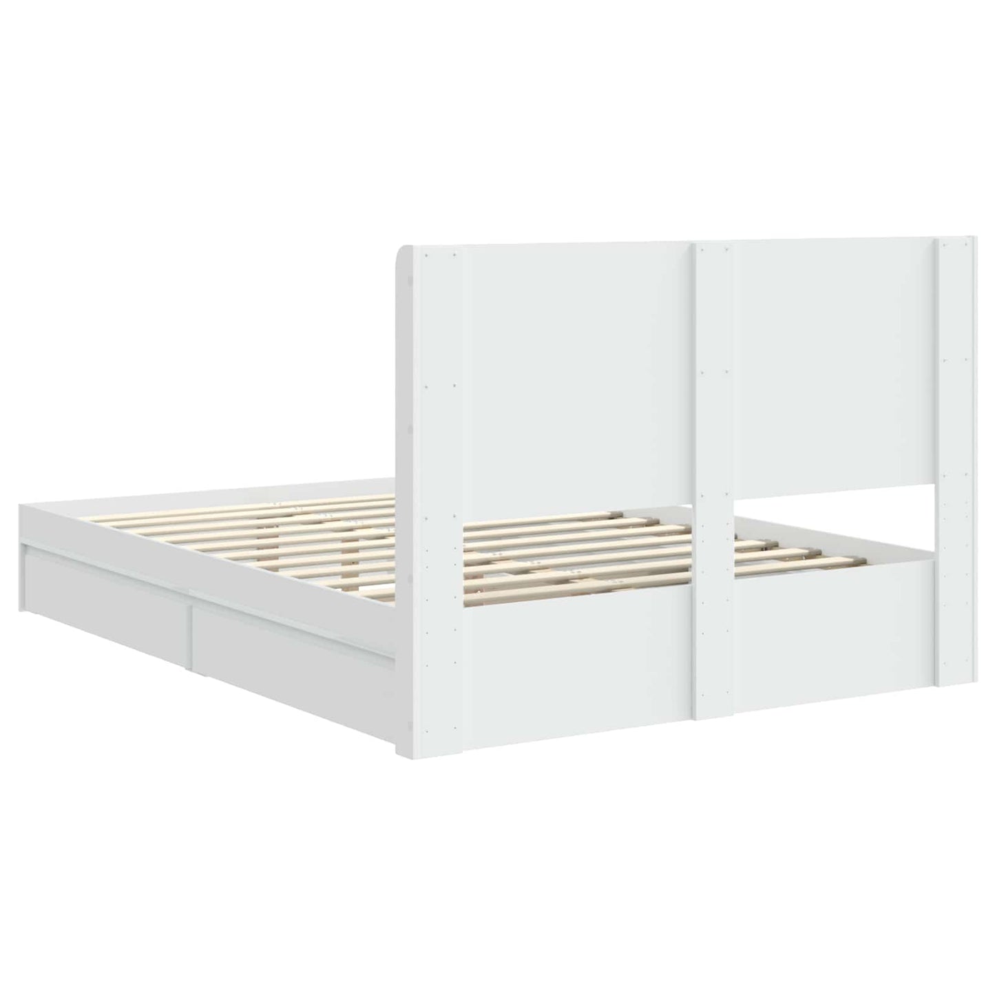 Bed Frame with Storage and Headboard 2 pcs Engineered Wood