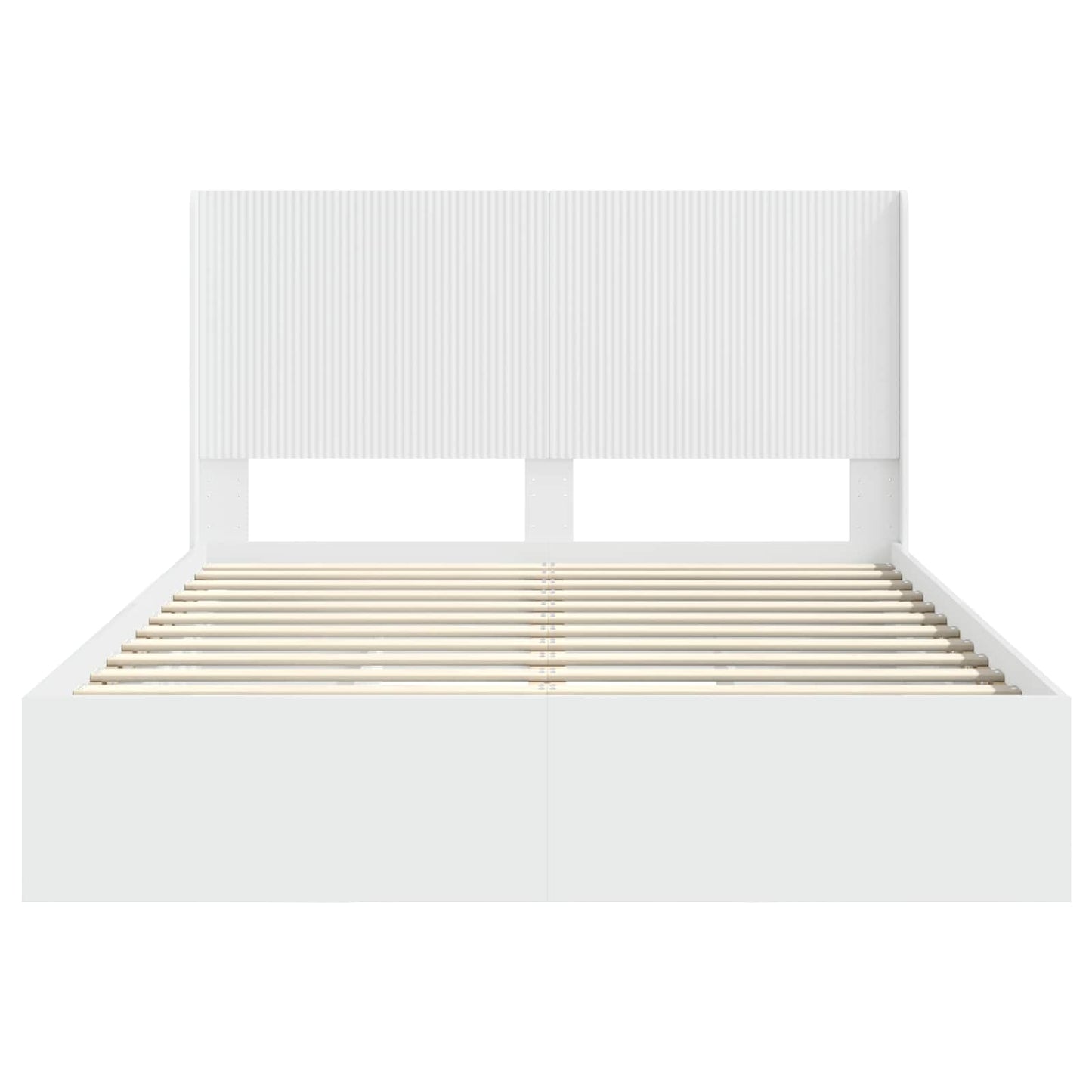 Bed Frame with Storage and Headboard 2 pcs Engineered Wood