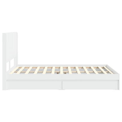 Bed Frame with Storage and Headboard 2 pcs Engineered Wood