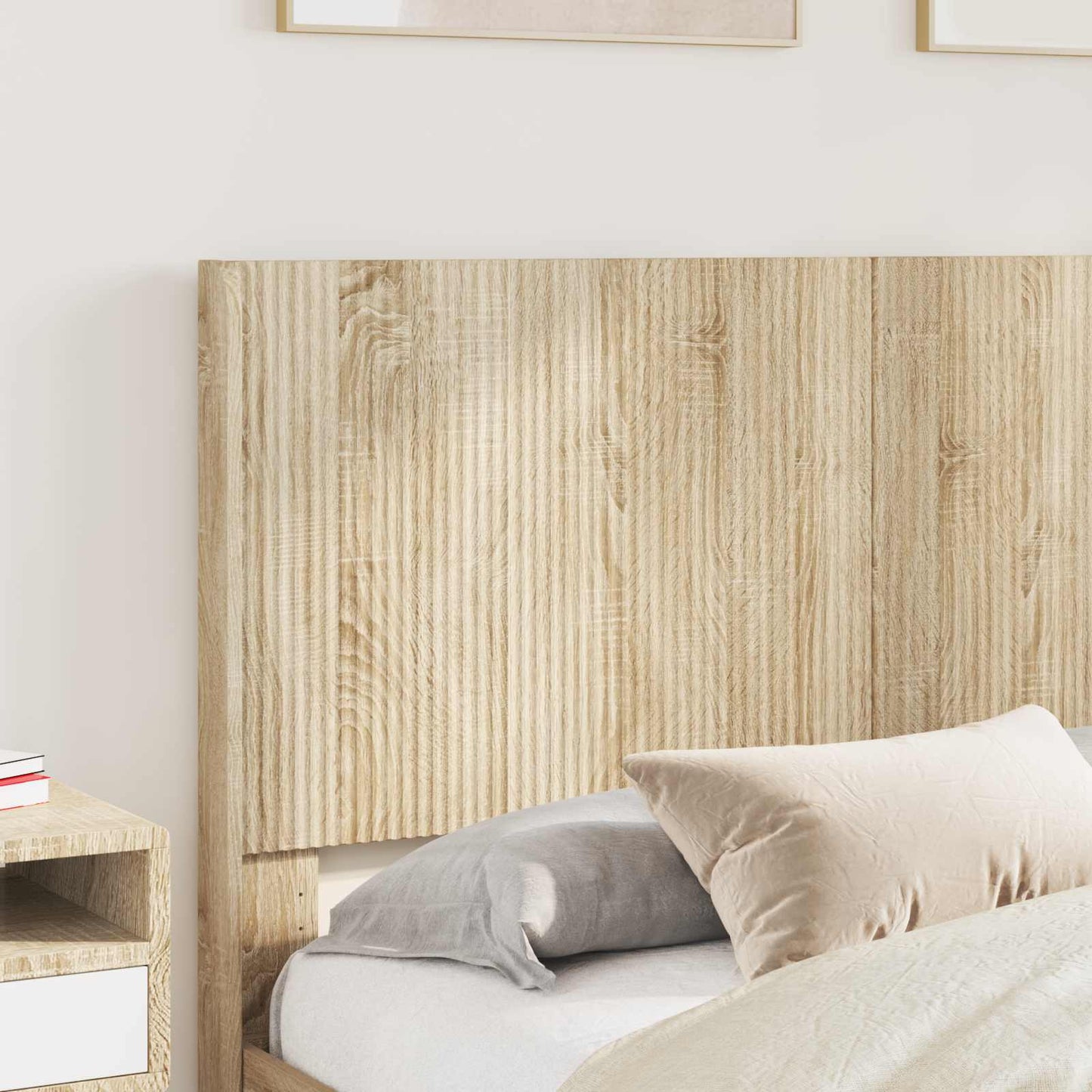 Bed Frame with Storage and Headboard 2 pcs Engineered Wood