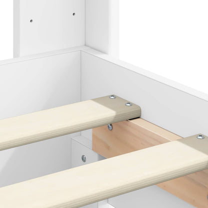 Bed Frame with Storage and Headboard 2 pcs Engineered Wood