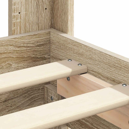 Bed Frame with Storage and Headboard 2 pcs Engineered Wood