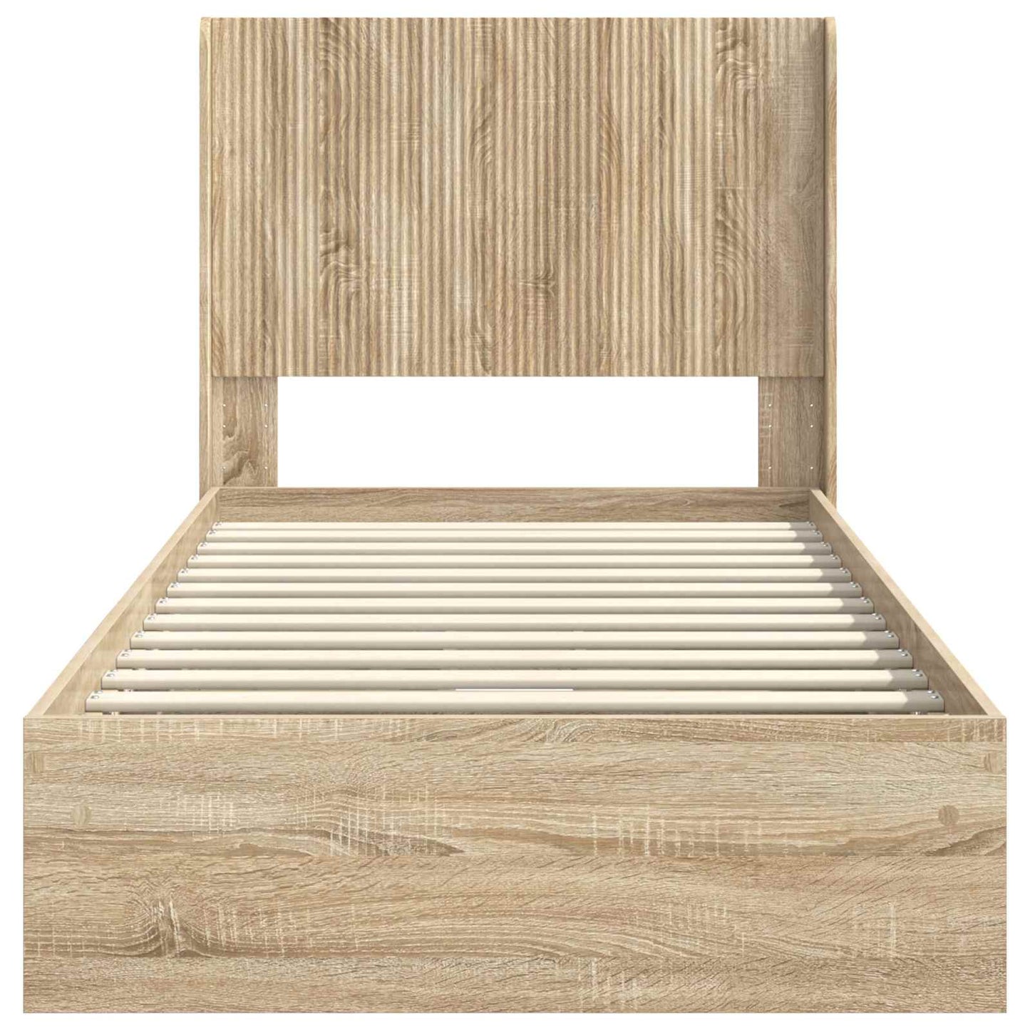 Bed Frame with Storage and Headboard Sonoma Oak 100 x 200 cm