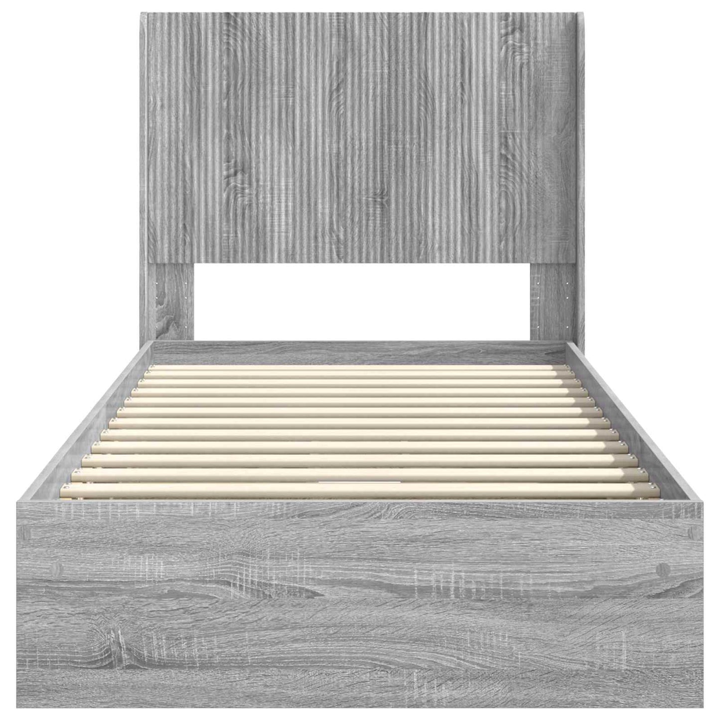Bed Frame with Storage and Headboard 2 pcs Engineered Wood