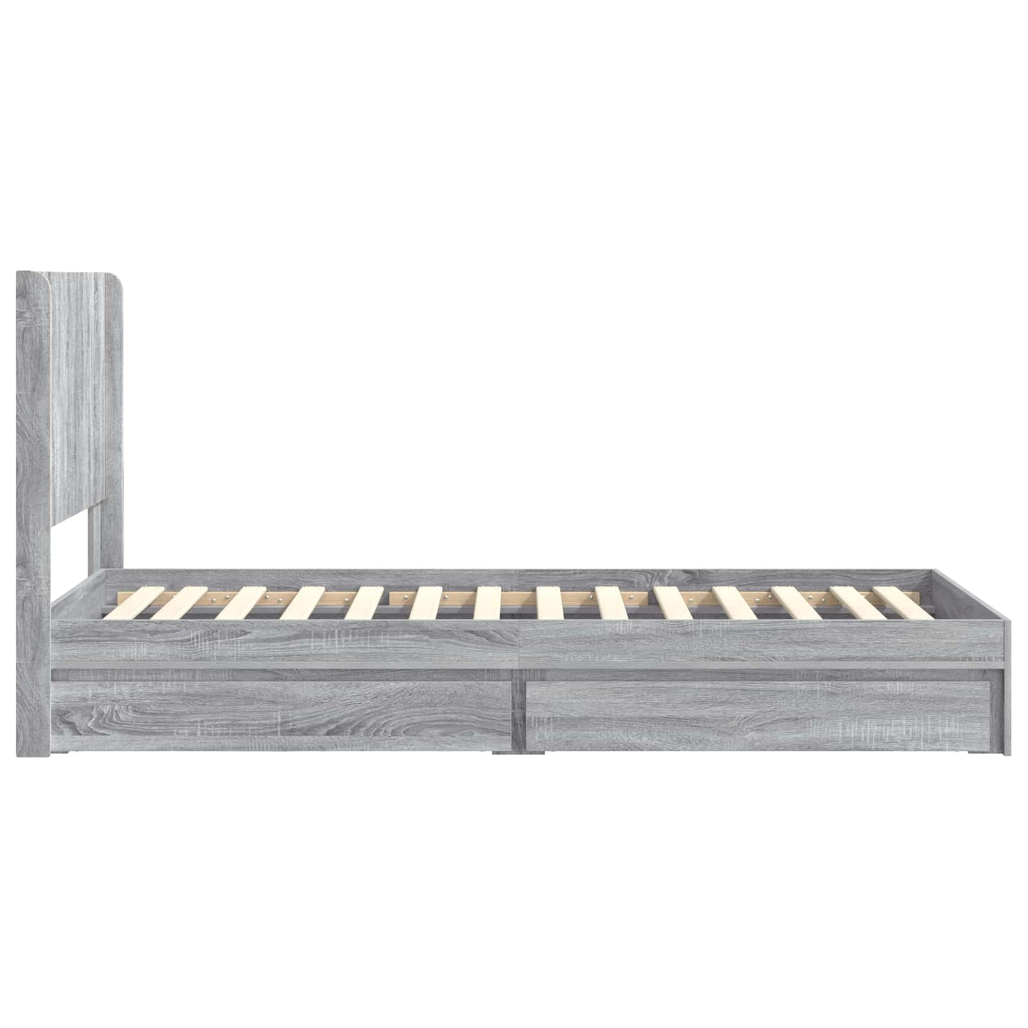Bed Frame with Storage and Headboard 2 pcs Engineered Wood