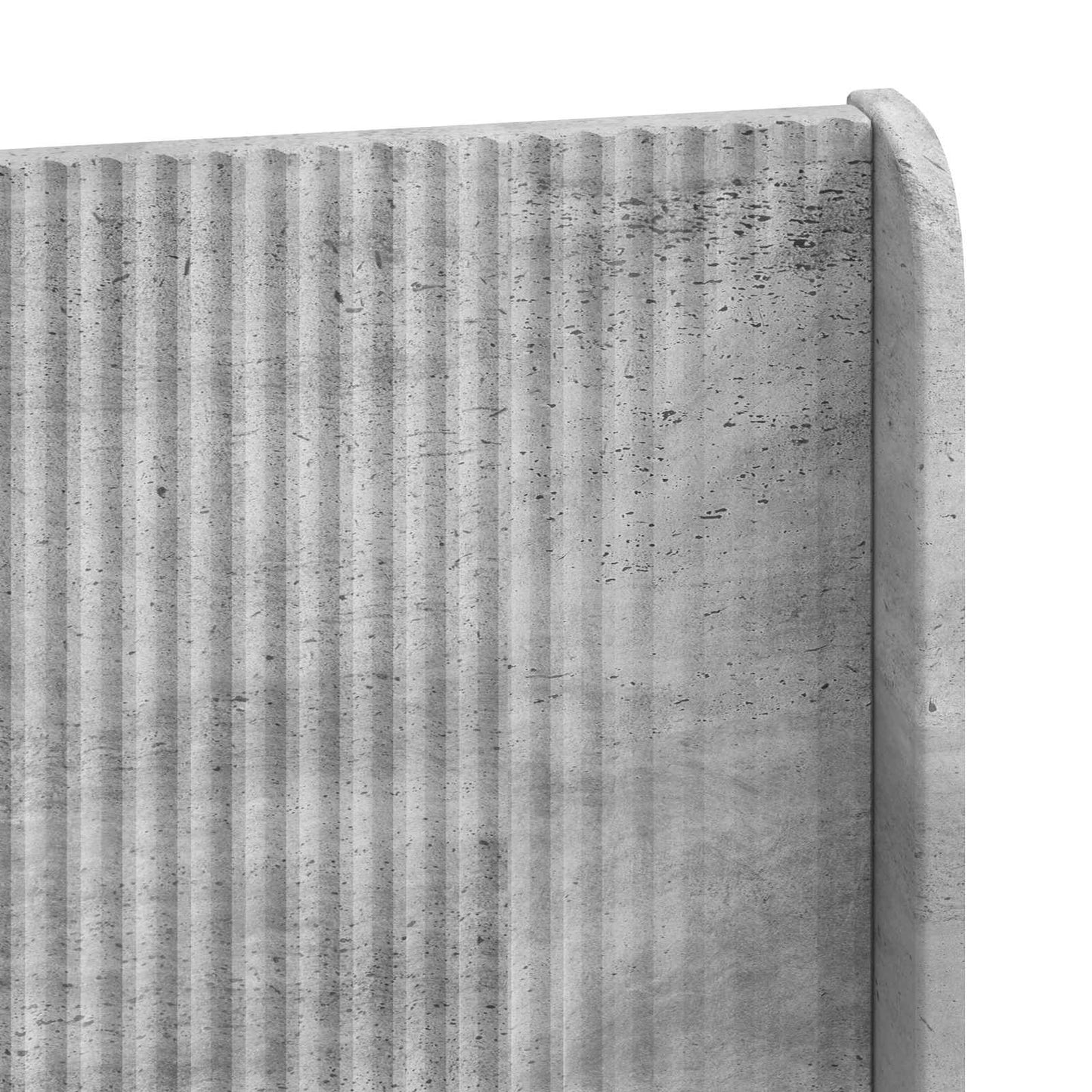 Bed Frame with Storage and Headboard Concrete Grey 140 x 190 cm