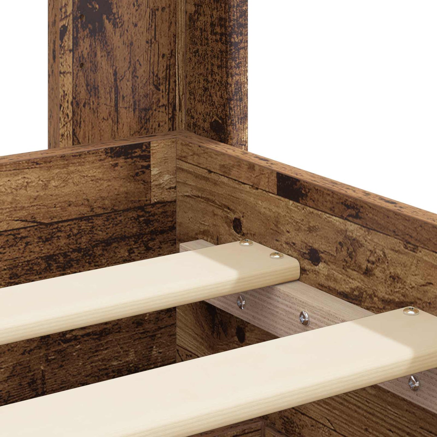 Bed Frame with Storage and Headboard Old wood Engineered Wood