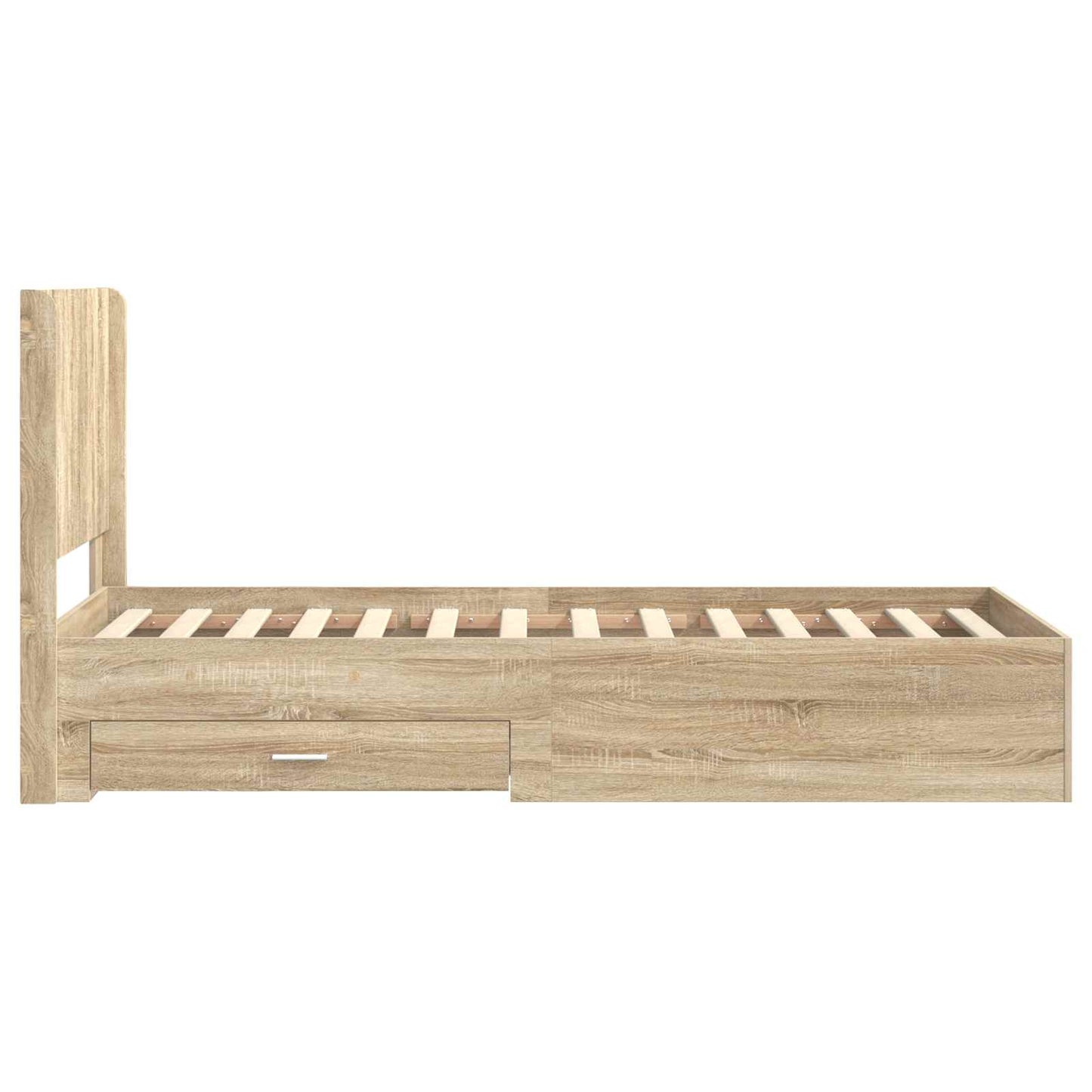 Bed Frame with Storage and Headboard Sonoma Oak 100 x 200 cm