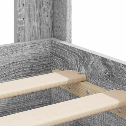 Bed Frame with Storage and Headboard Grey Sonoma 100 x 200 cm