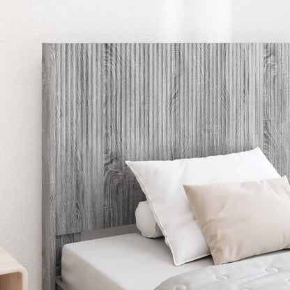 Bed Frame with Storage and Headboard Grey Sonoma 100 x 200 cm