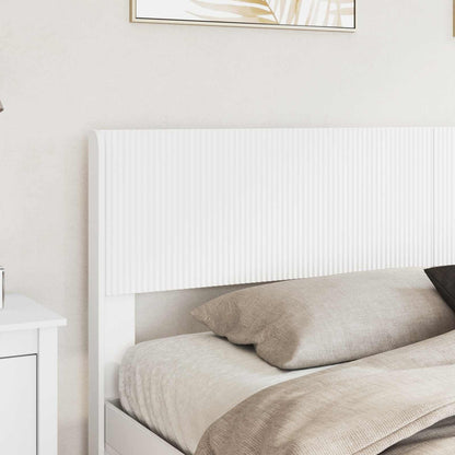 Bed Frame with Storage and Headboard White 200 x 200 cm