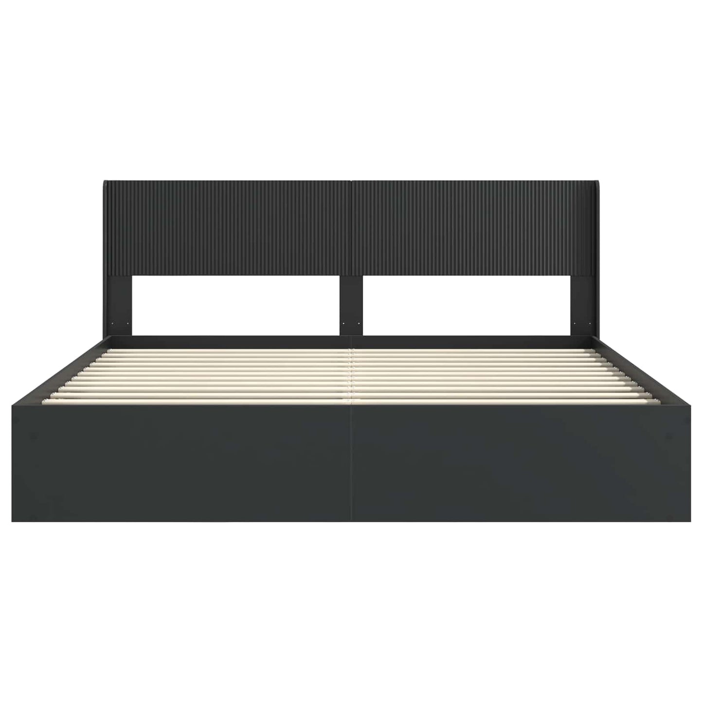 Bed Frame with Storage and Headboard 2 pcs Engineered Wood