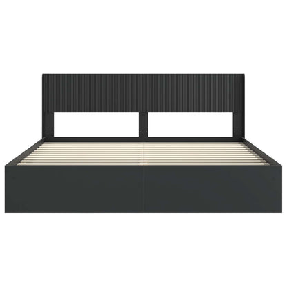 Bed Frame with Storage and Headboard 2 pcs Engineered Wood