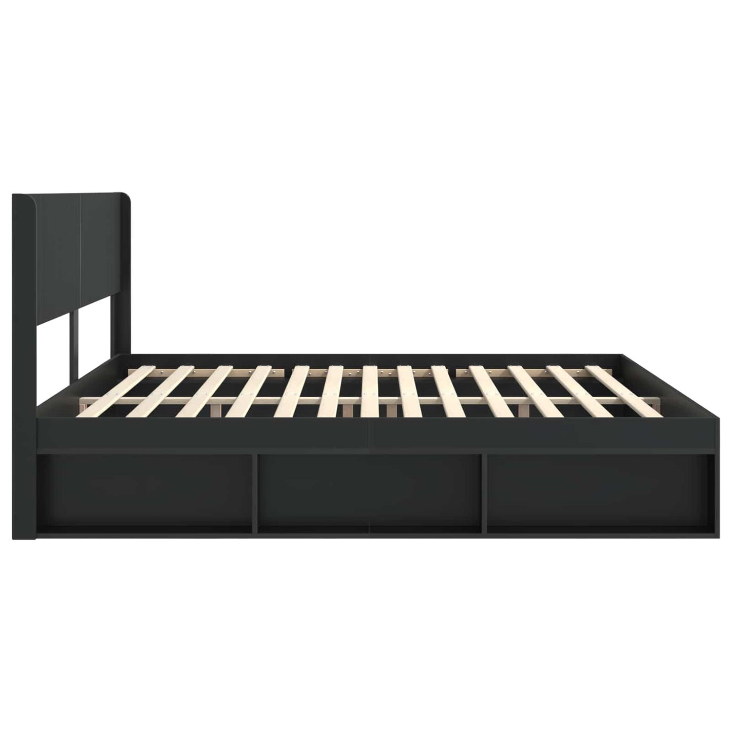 Bed Frame with Storage and Headboard 2 pcs Engineered Wood