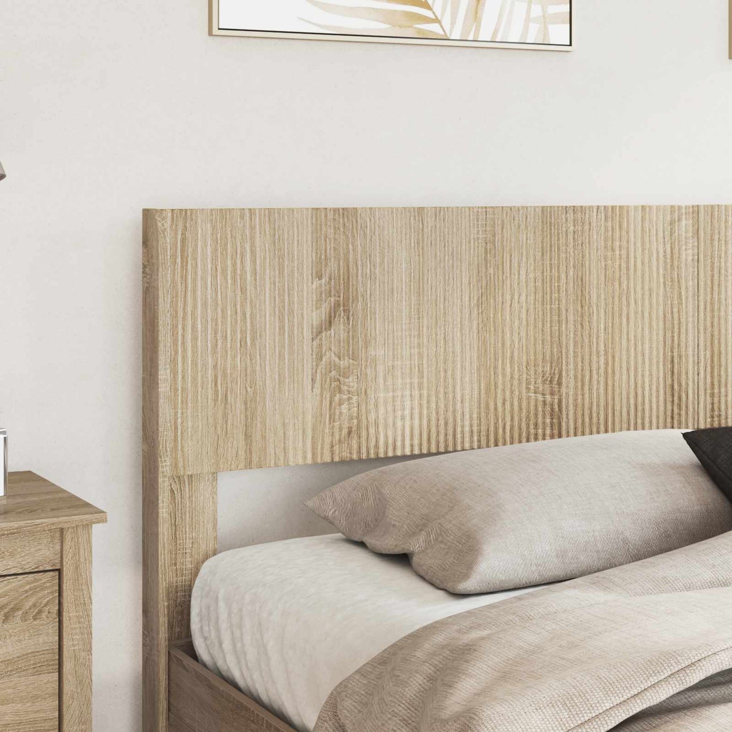 Bed Frame with Storage and Headboard 2 pcs Engineered Wood