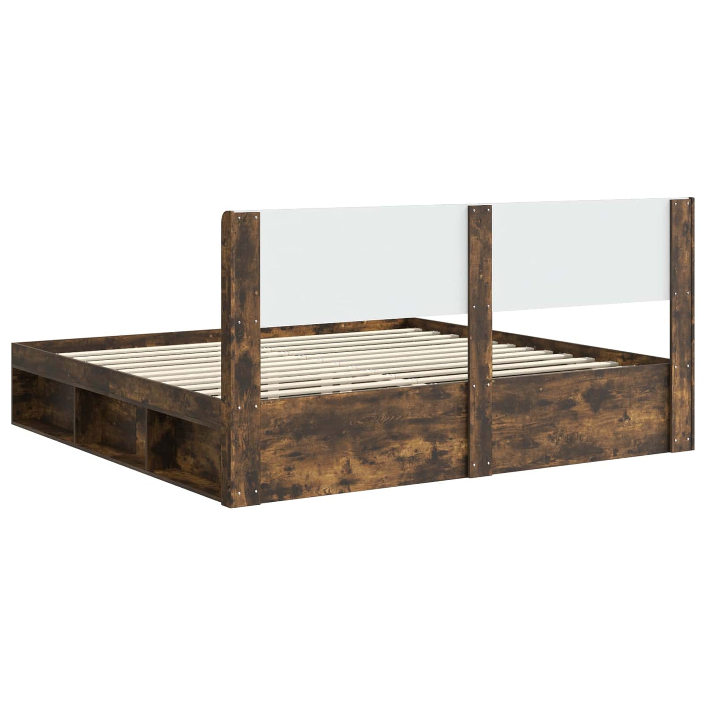 Bed Frame with Storage and Headboard 2 pcs Engineered Wood