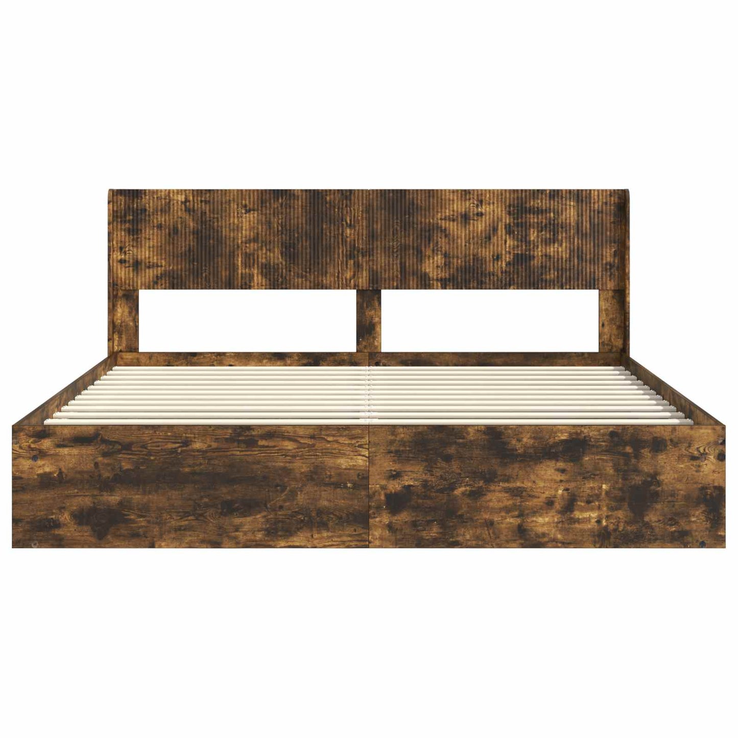 Bed Frame with Storage and Headboard 2 pcs Engineered Wood