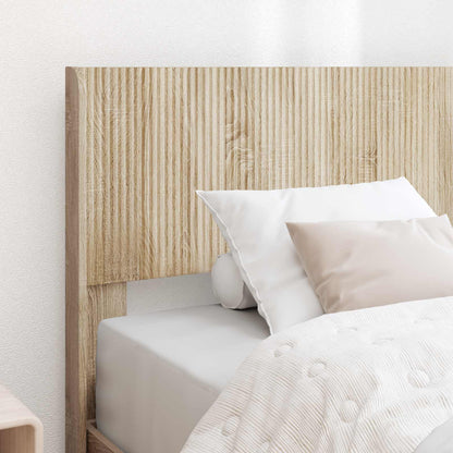 Bed Frame with Storage and Headboard Sonoma Oak 100 x 200 cm