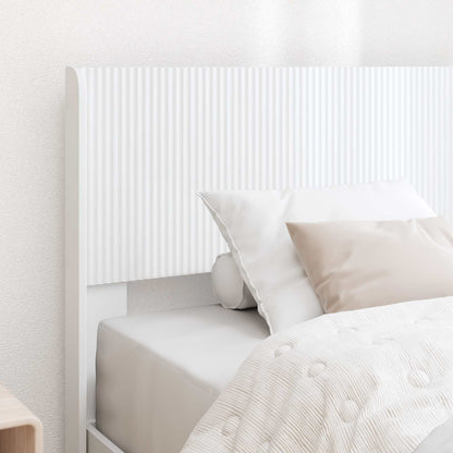 Bed Frame with Storage and Headboard White 90 x 200 cm