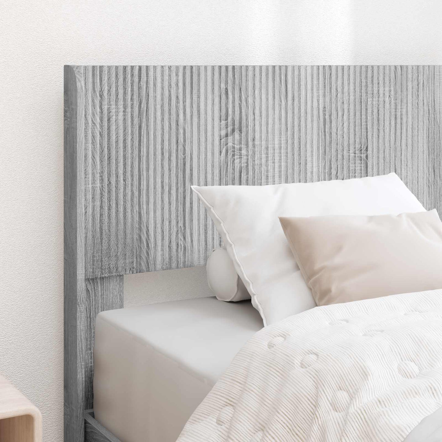 Bed Frame with Storage and Headboard Grey Sonoma 90 x 190 cm