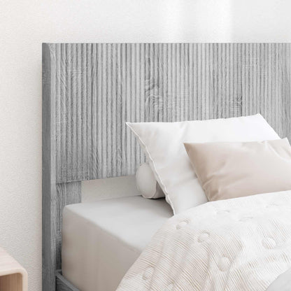 Bed Frame with Storage and Headboard Grey Sonoma 90 x 190 cm