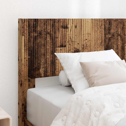 Bed Frame with Storage and Headboard Old Wood 90 x 190 cm