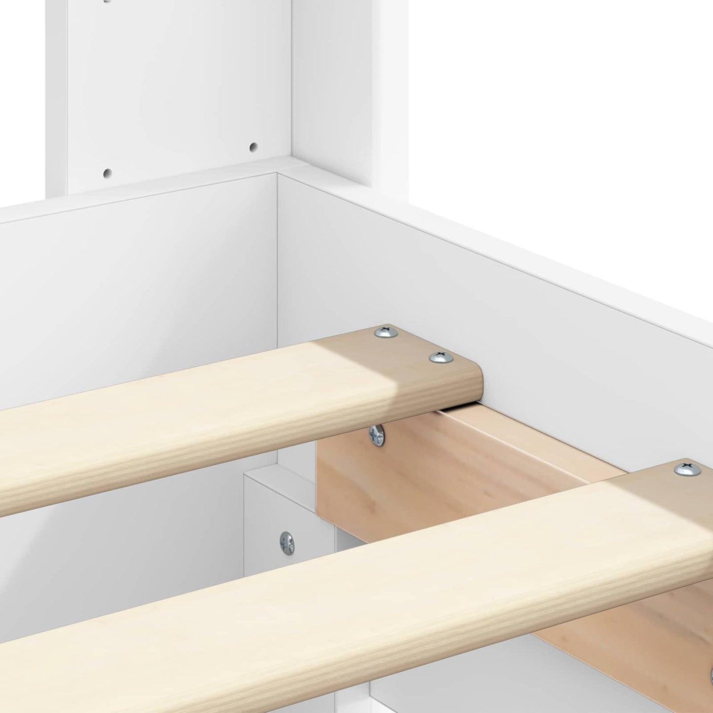 Bed Frame with Storage and Headboard White 160 x 200 cm
