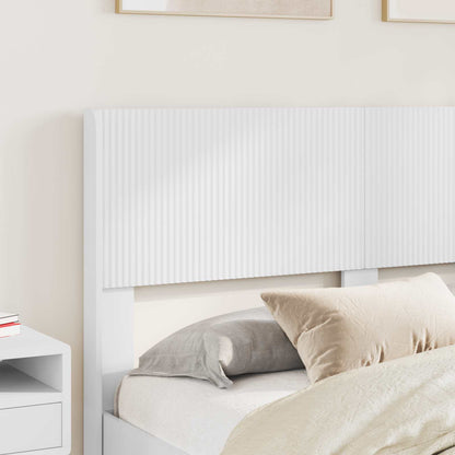 Bed Frame with Storage and Headboard White 150 x 200 cm