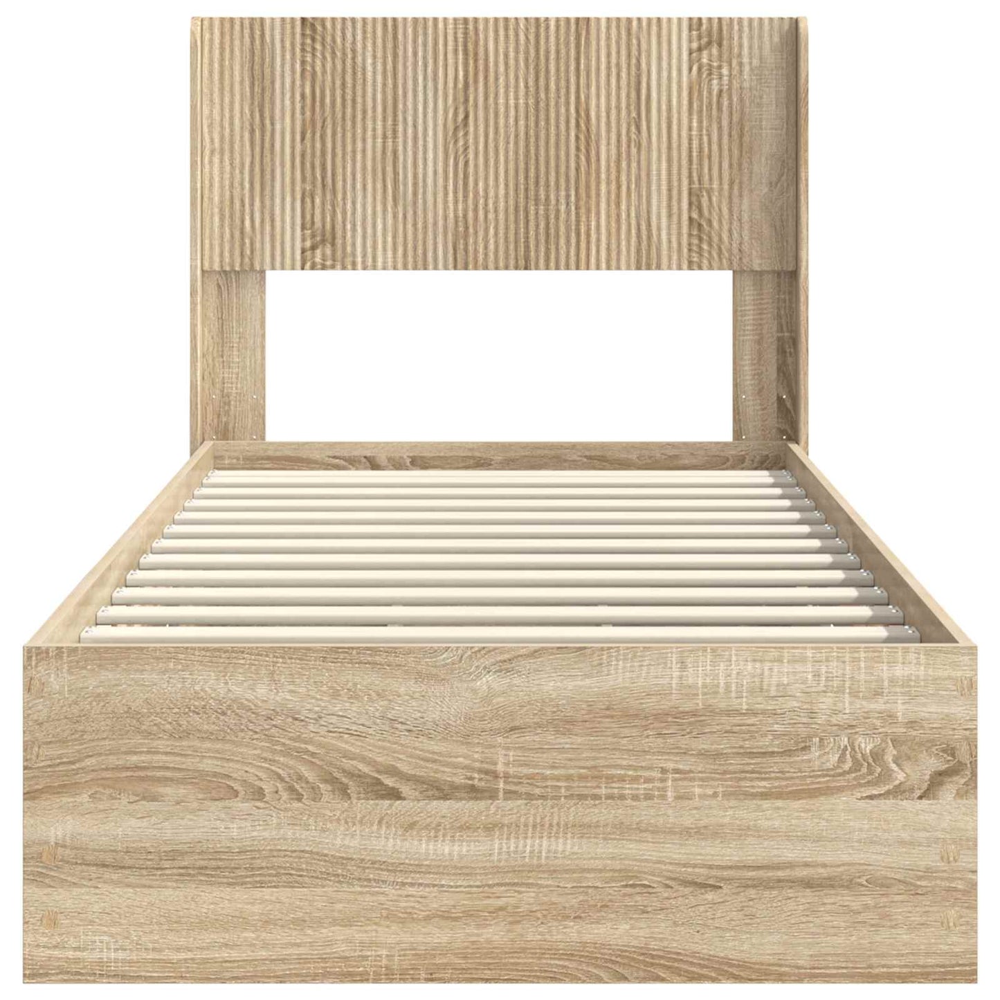 Bed Frame with Storage and Headboard Sonoma Oak 100 x 200 cm